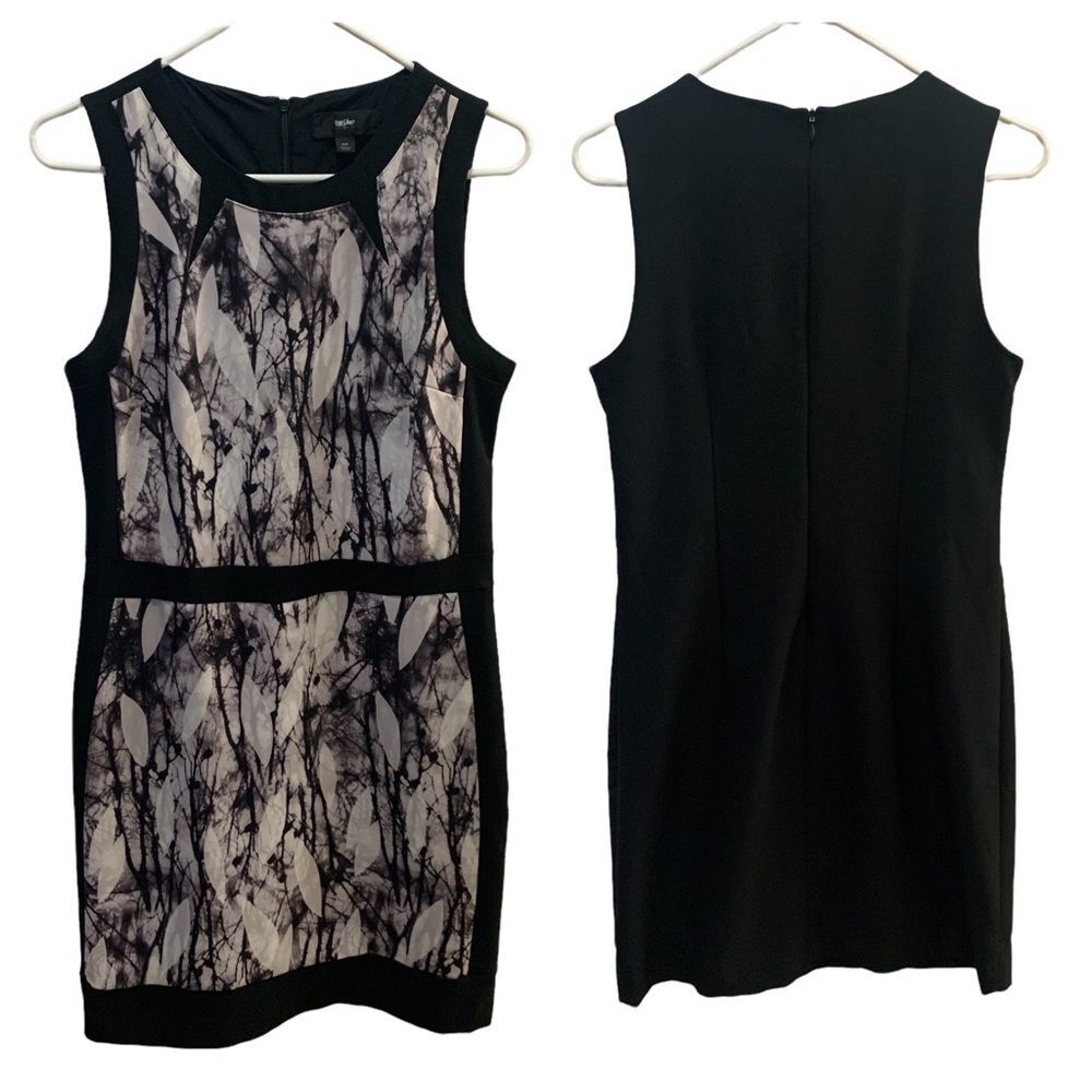 Mossimo Black & White Tie Dye Camo Print Slimming Dress